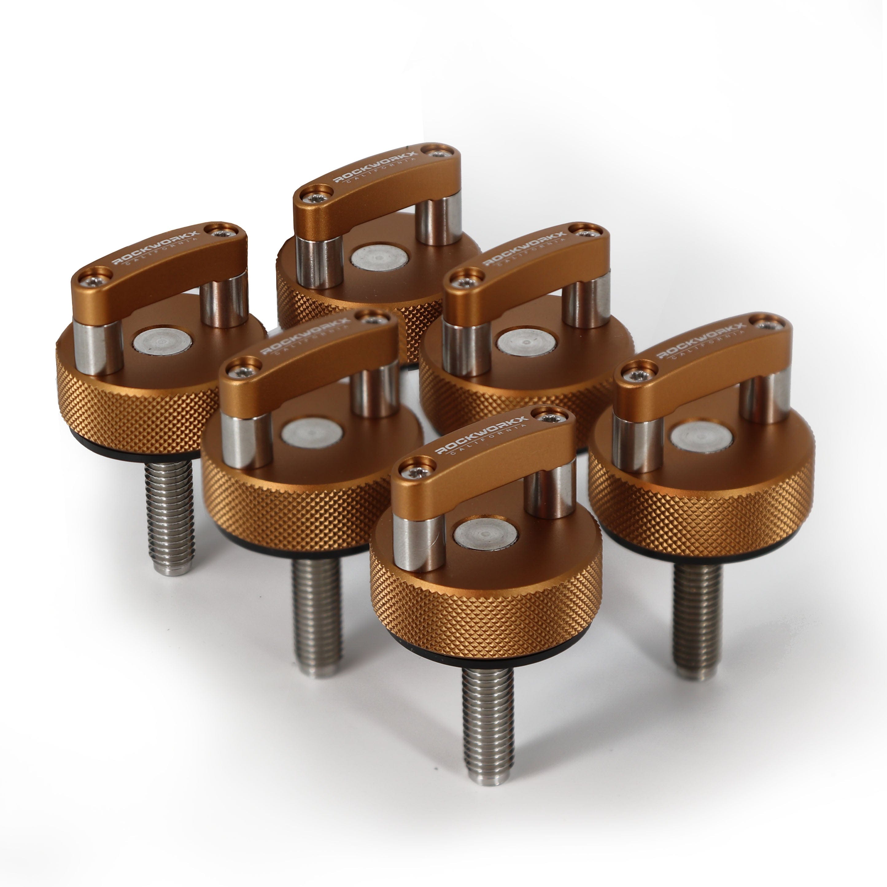 AVAILABLE NOW- JEEP WRANGLER Hard Top Quick Removal Fastener Thumb Screw (Six Piece Set) LIMITED EDITION COPPER, Billet aluminum & Stainless steel rockworkx