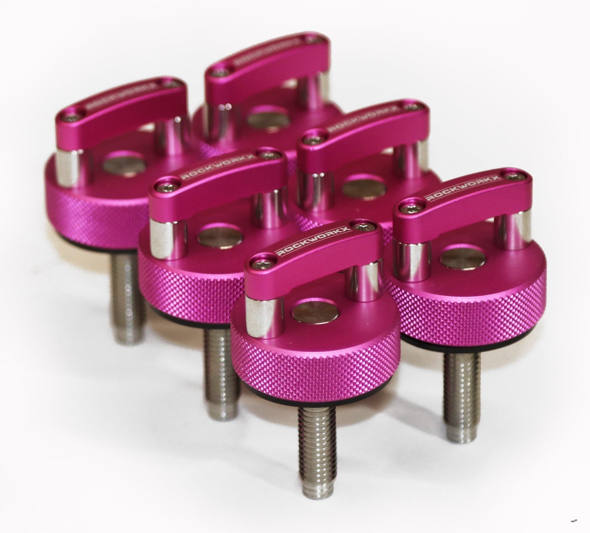 thumbnail image 2 of DEWHEL Red Quick Removal Thumb Screws For Jeep Wrangler JK Hard Top 2007-2018 2 of 6